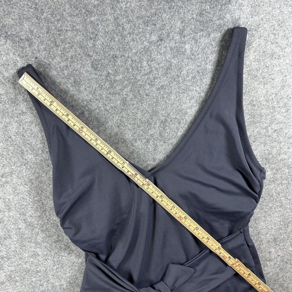 Shade & Shore Tie-Front One Piece Swimsuit Small Black Cutout Back - Picture 7 of 8